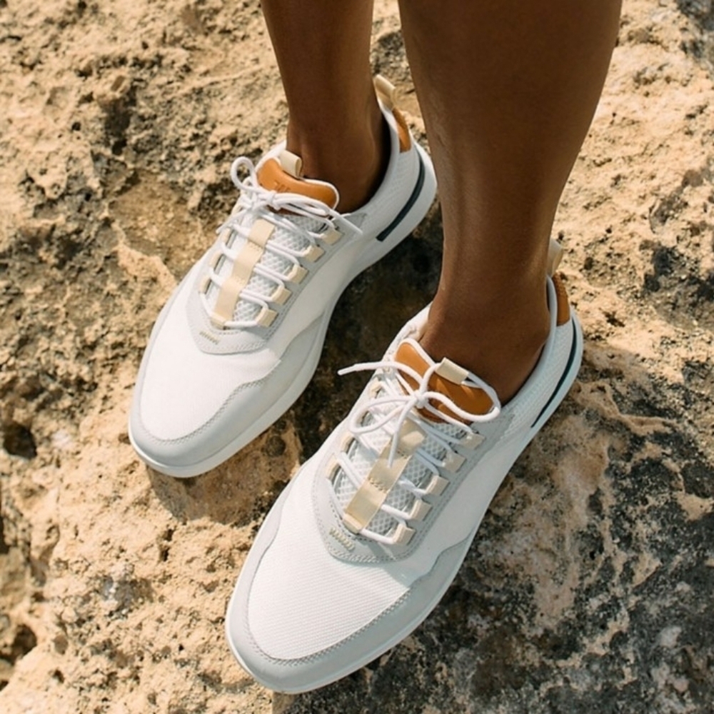 Wolf And Shepard Crossover Victory Sneakers Trainers White Leather Mesh Size 6.5